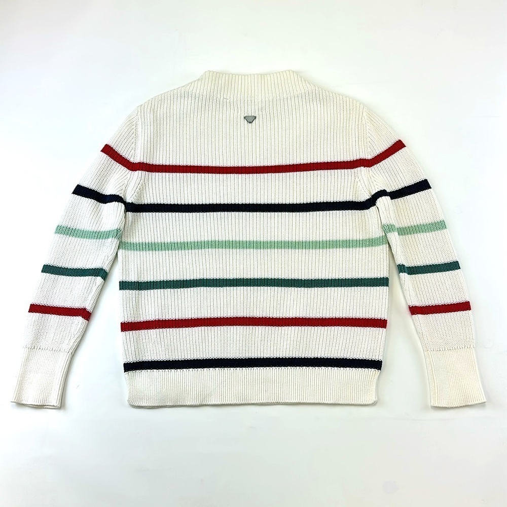 Barbour Shoreward Sweater striped cotton mock neck striped womens sweater Size 6 - Picture 10 of 10